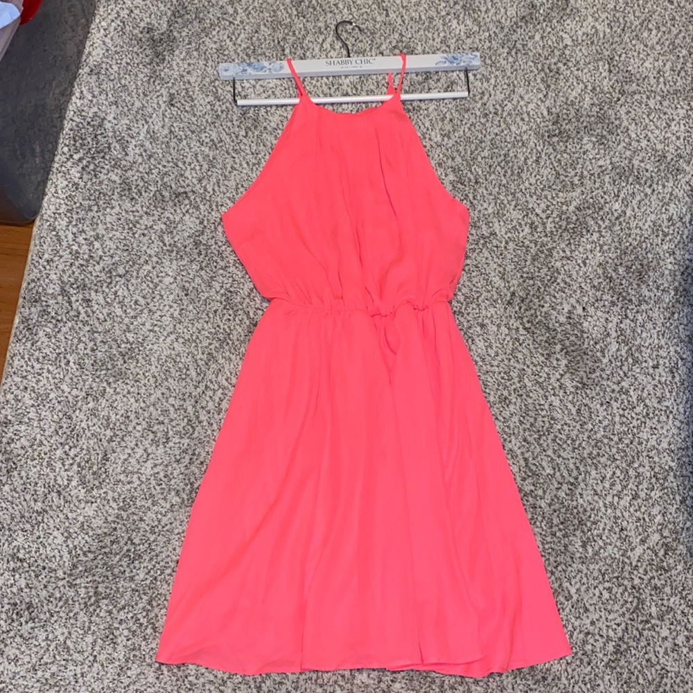 COPY - Francesca’s mi ami brand pink/coral neon dress NWT